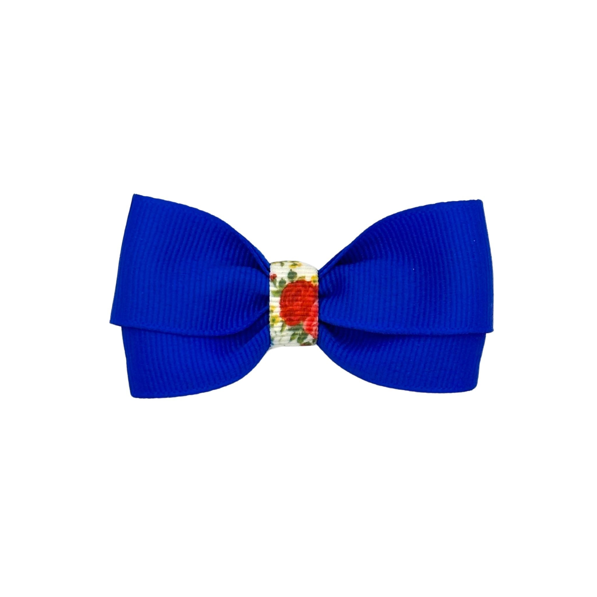 Cat Collar Bow: Royal Blue Rose Cat Collar Bow.