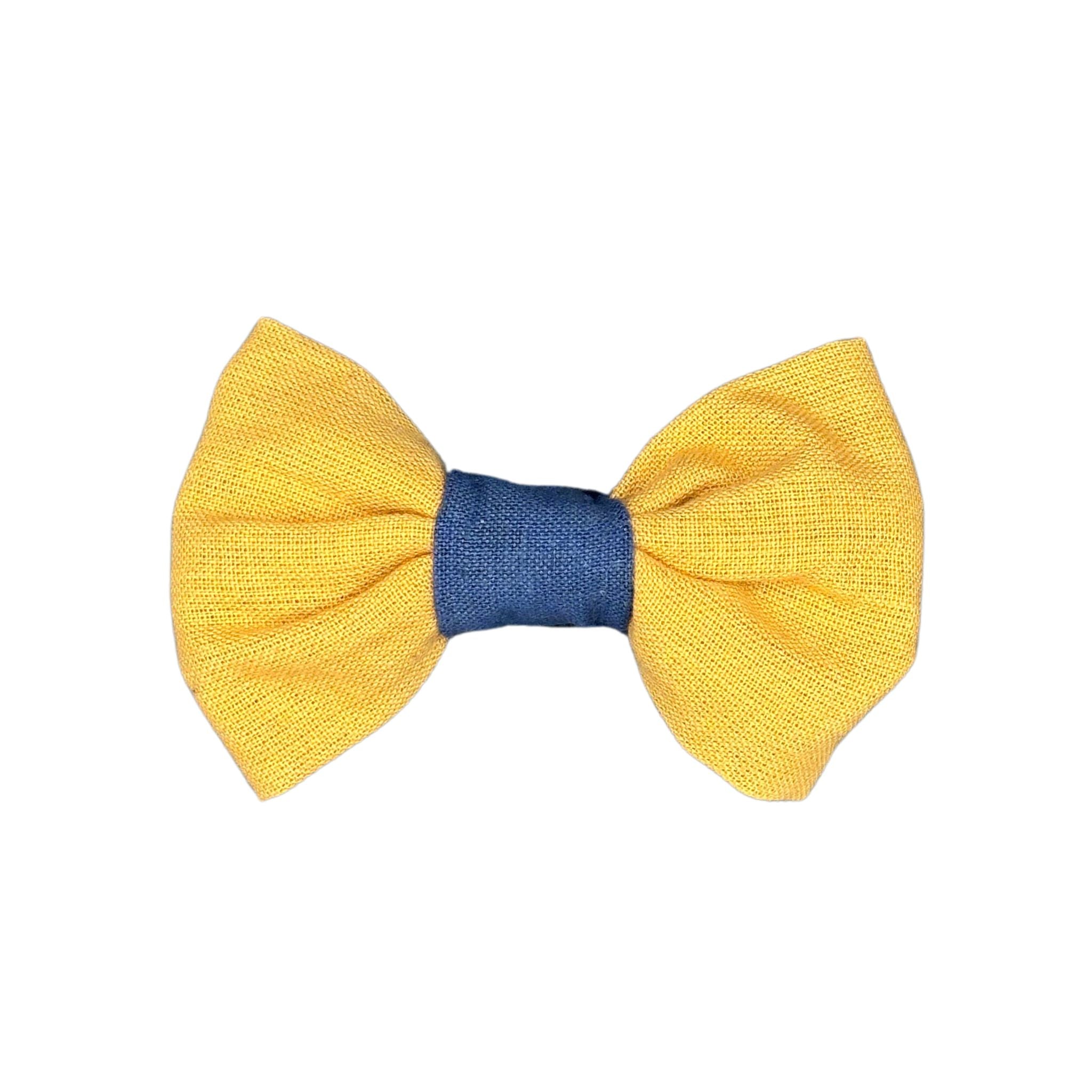 Cat Collar Bow: Vibrant Yellow Cat Collar Bow.