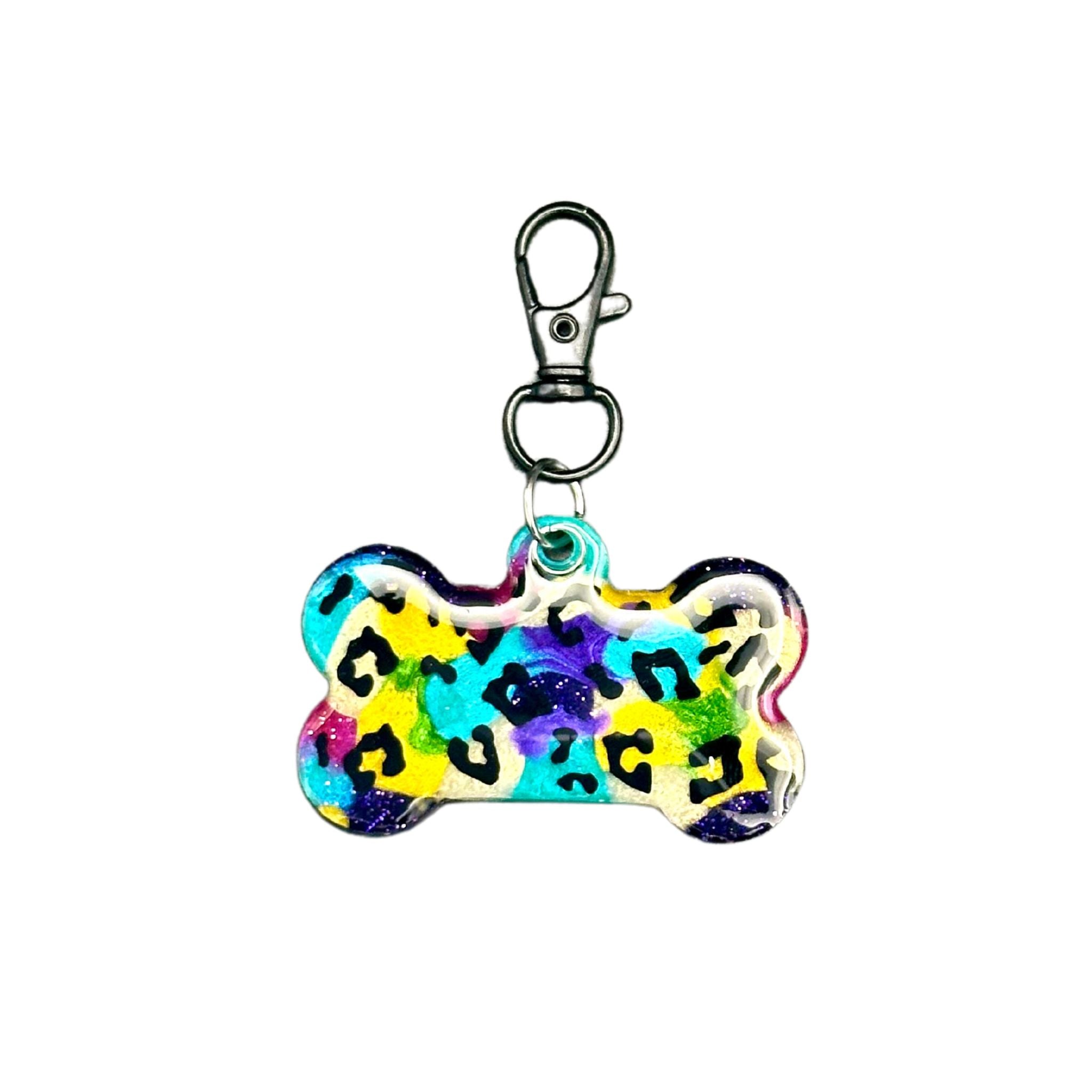 Pet ID Tag: Spring Leopard Smart QR Pet ID Tag for Dogs and Cats.