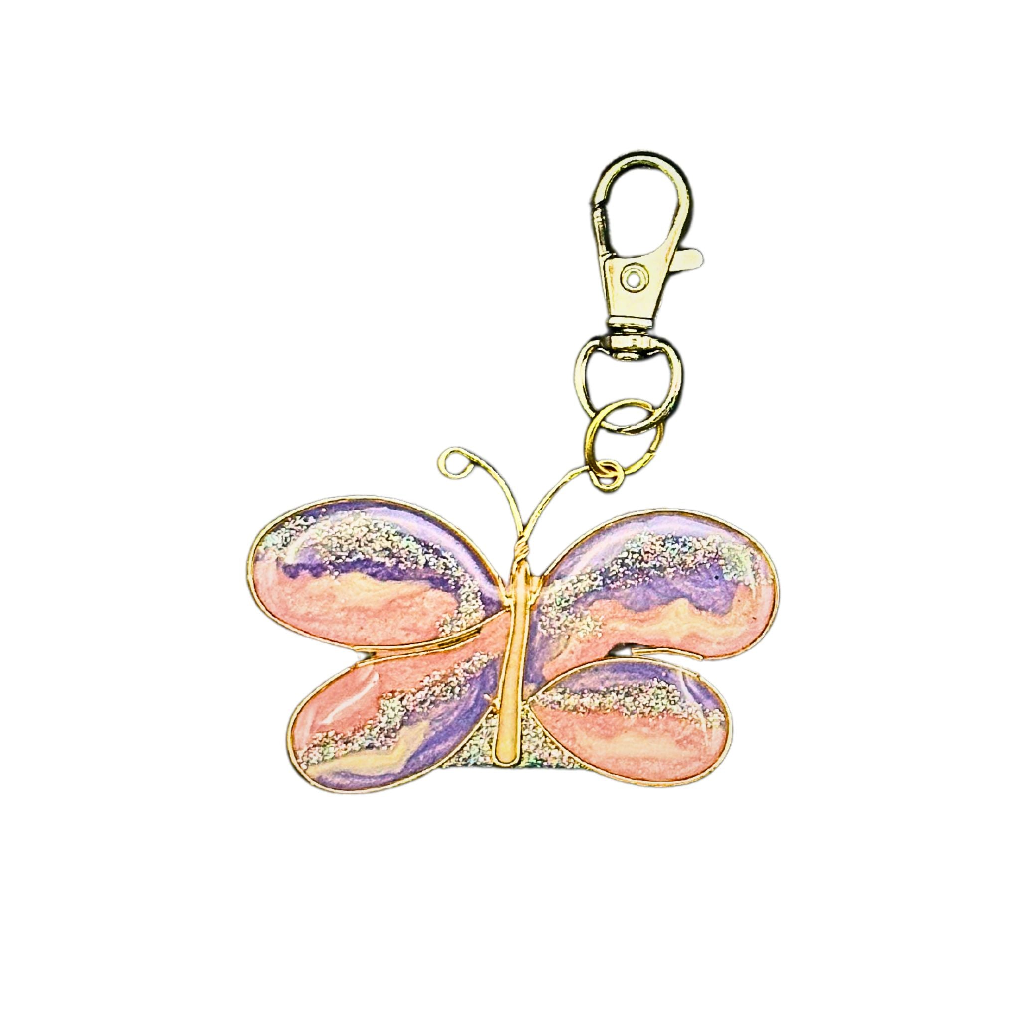 Add a touch of enchantment to your belongings with our Whimsical Butterfly Charm  Pet ID Tag.